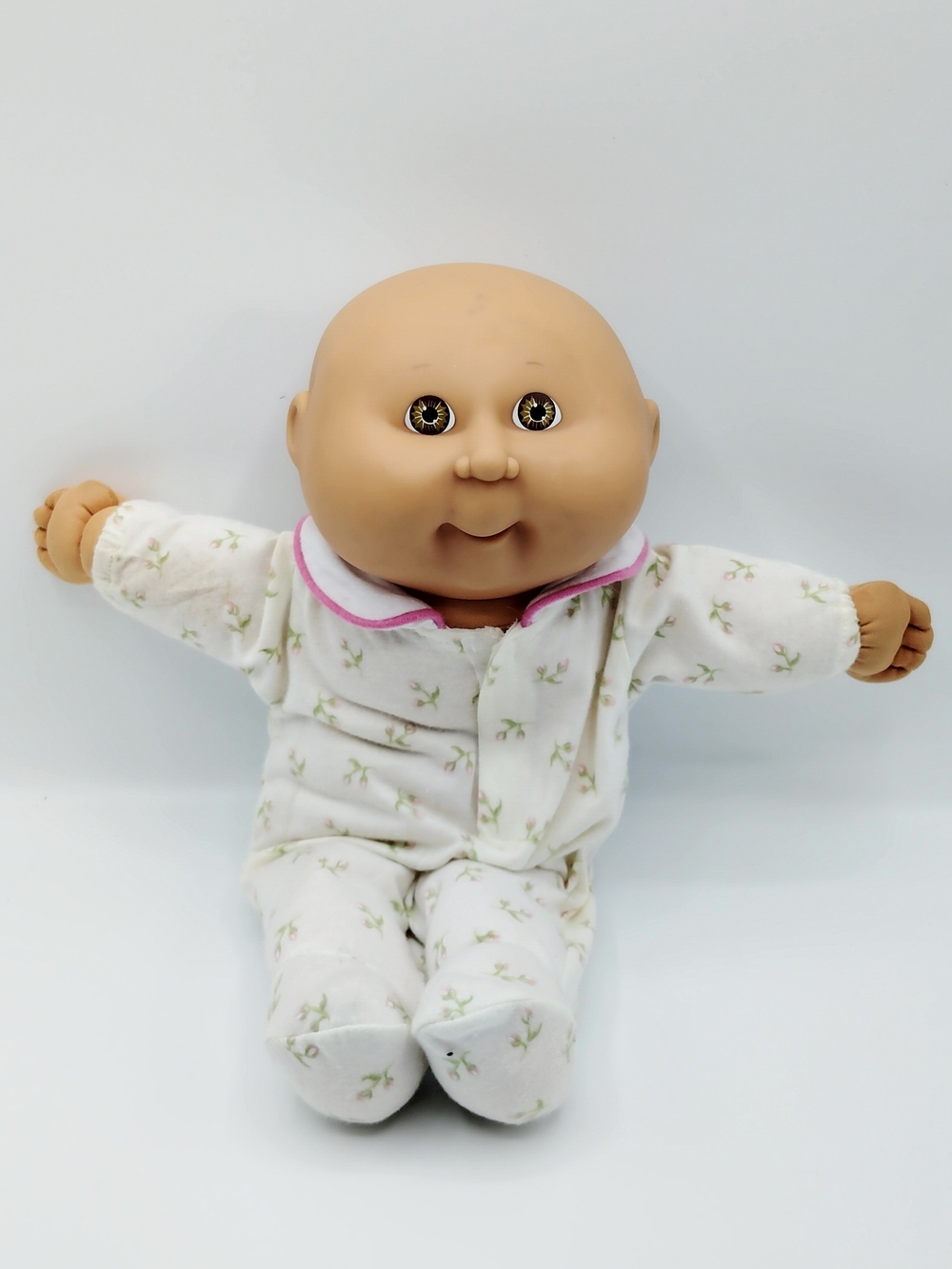 Hasbro CPK  Cream Floral Soft-Body Baby Doll with Pink Trim
